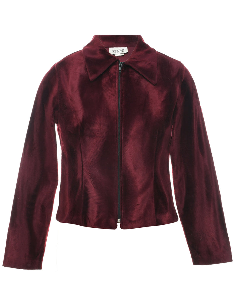 Velvet Maroon Jacket - M