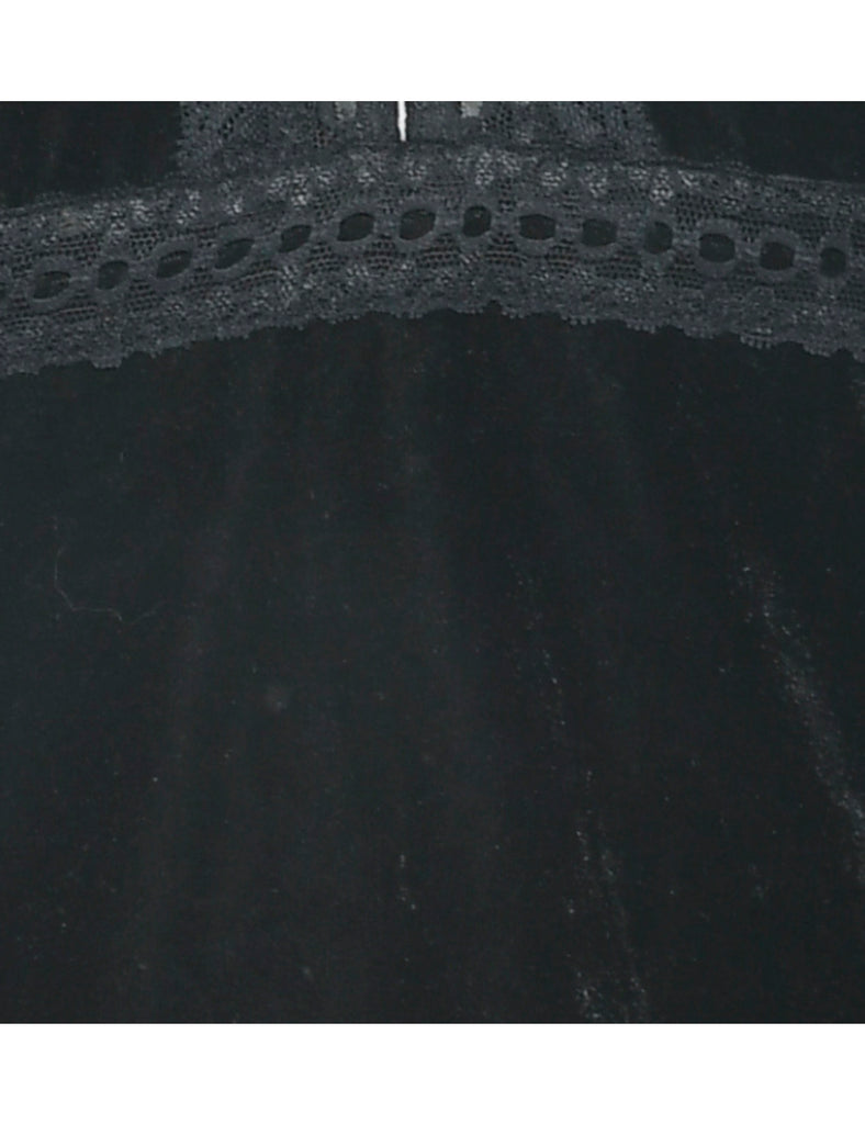 Velvet Y2K Black Evening Top - S