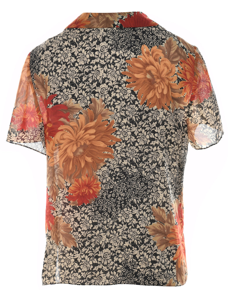 Virgo Floral Blouse - L