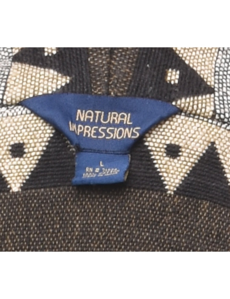 Western Horse Design Tapestry Jacket - L