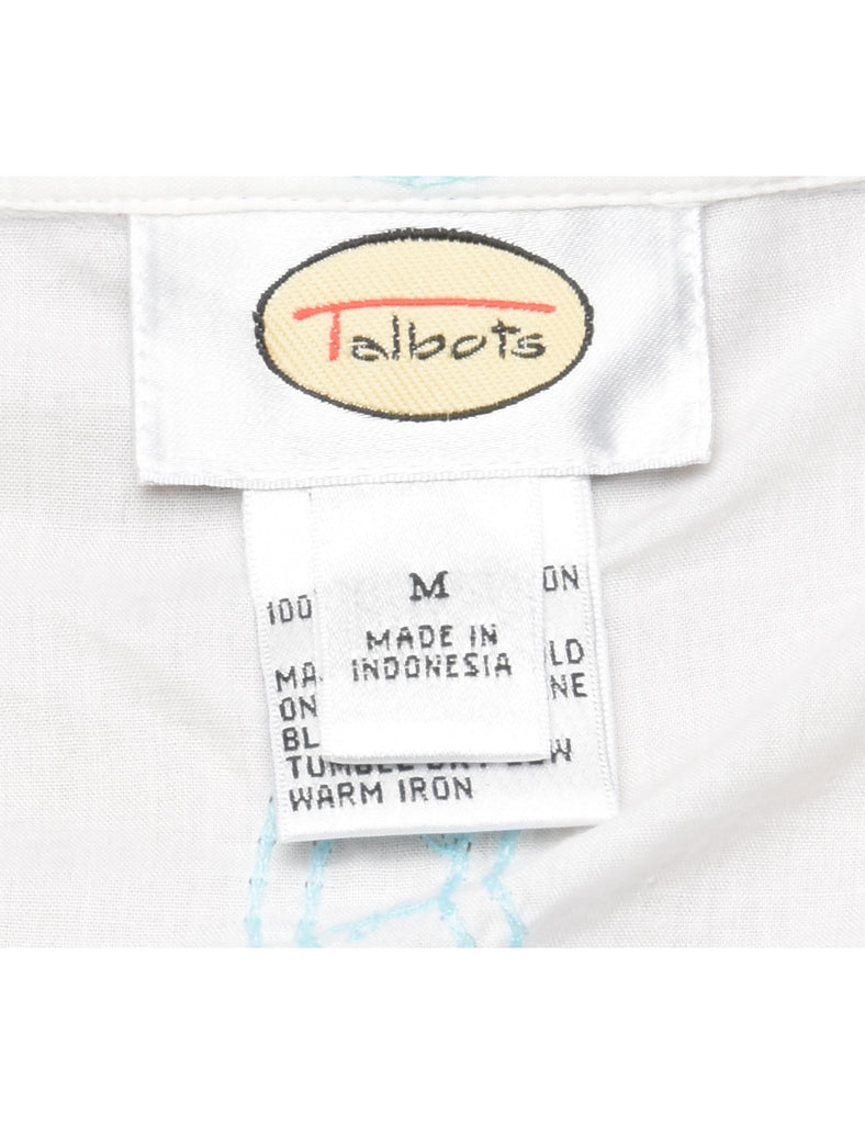 White Embroidered Blouse - M