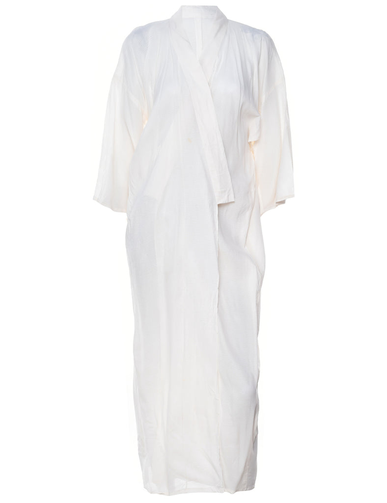 White Full Length Kimono - XL