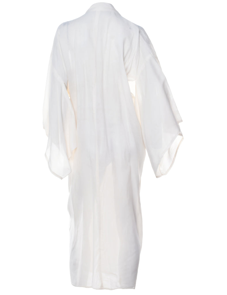 White Full Length Kimono - XL