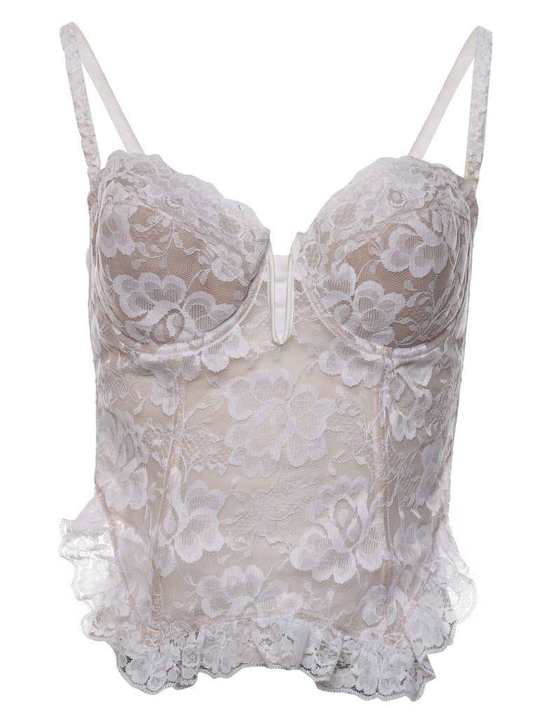 White Lace Bustier - S