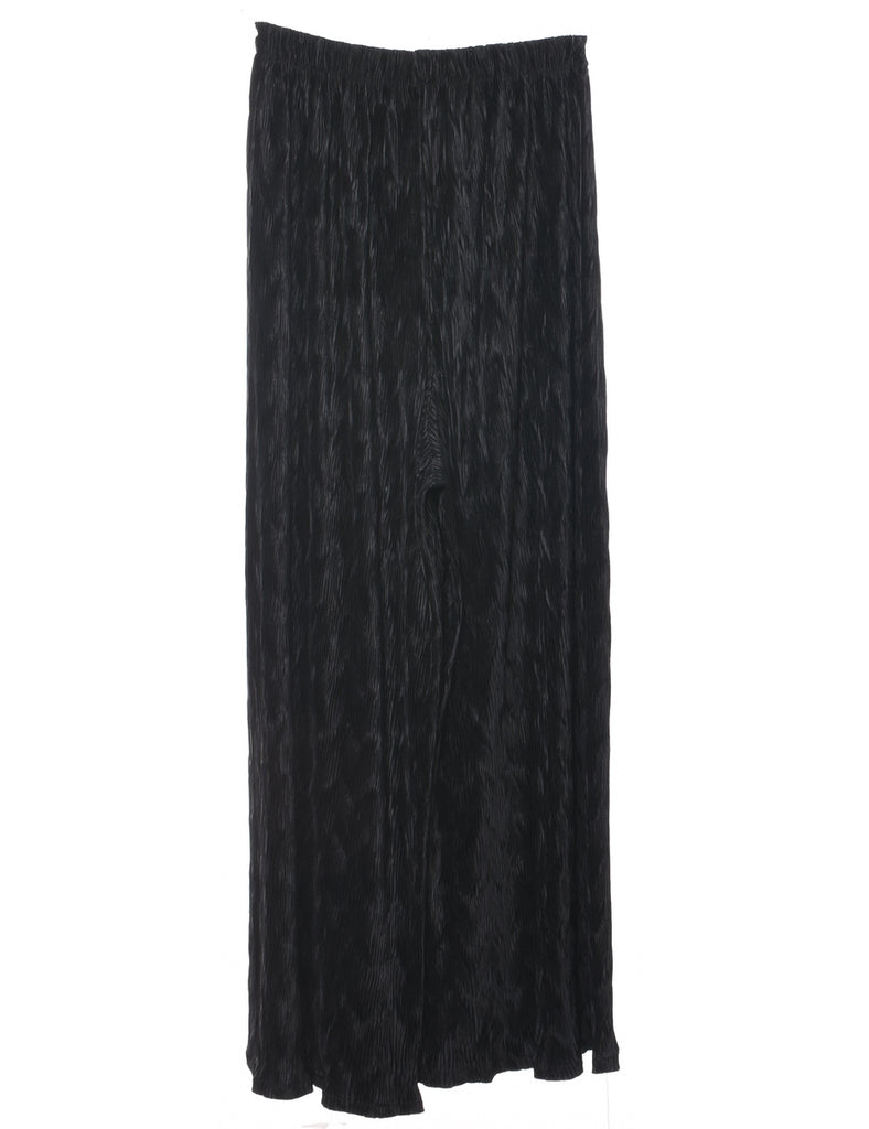 Wide Leg Black Trousers - W34 L28
