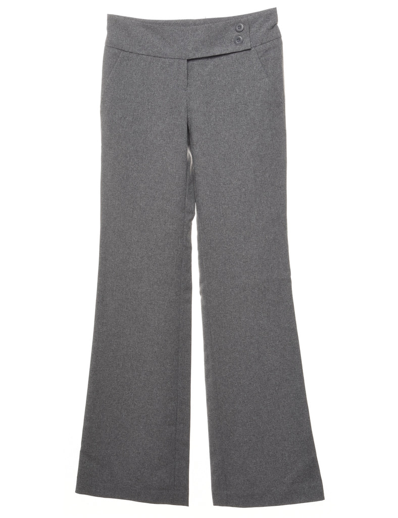 Wide Leg Grey Y2K Trousers - W26 L34