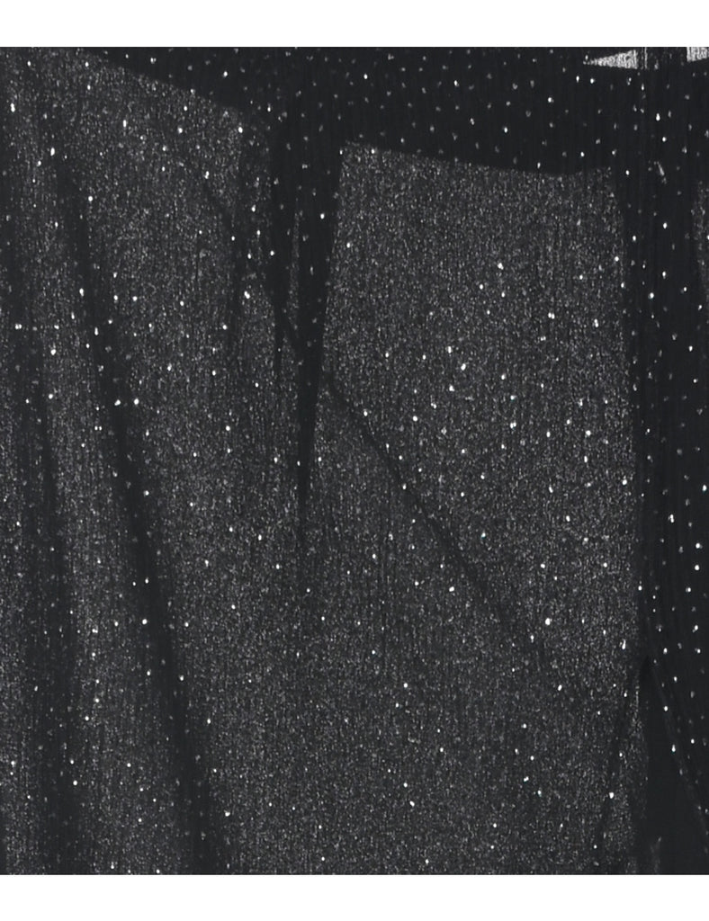 Wide Leg Sheer Glittery Trousers - W38 L31