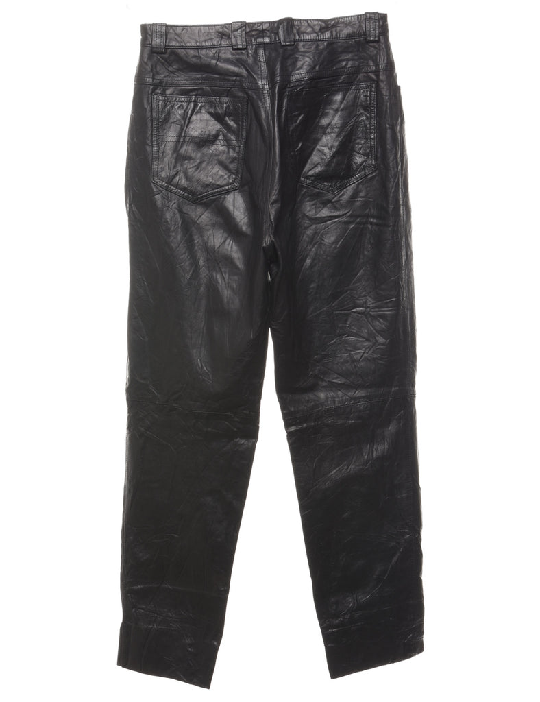 Wilson Black Leather Trousers - W26 L26