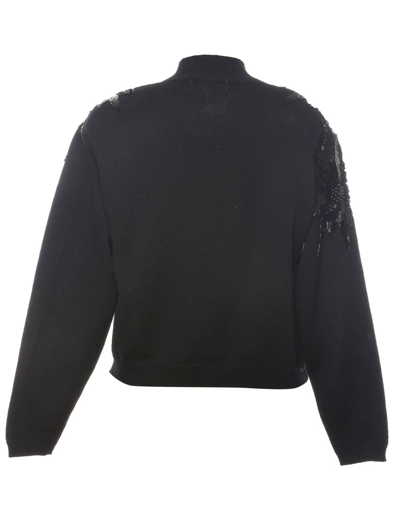 Wool Beaded Jumper - L