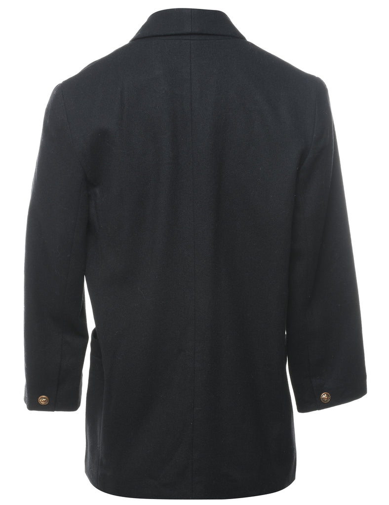 Wool Button Front Blazer - M