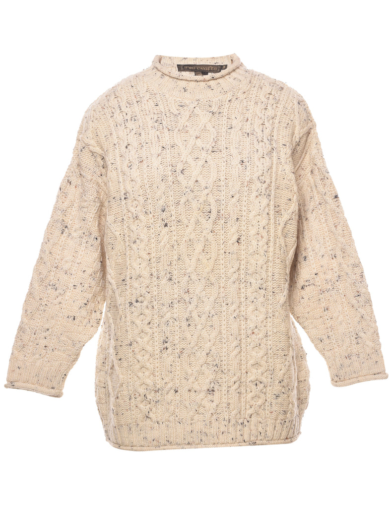 Wool Cable Knit Jumper - M