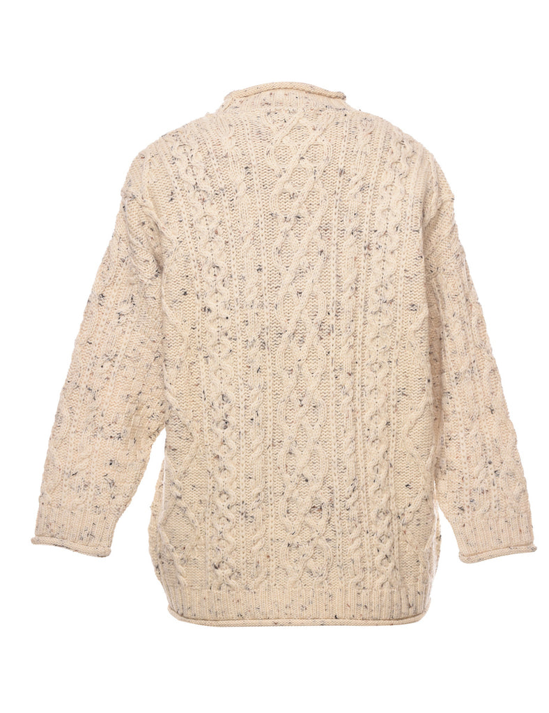 Wool Cable Knit Jumper - M