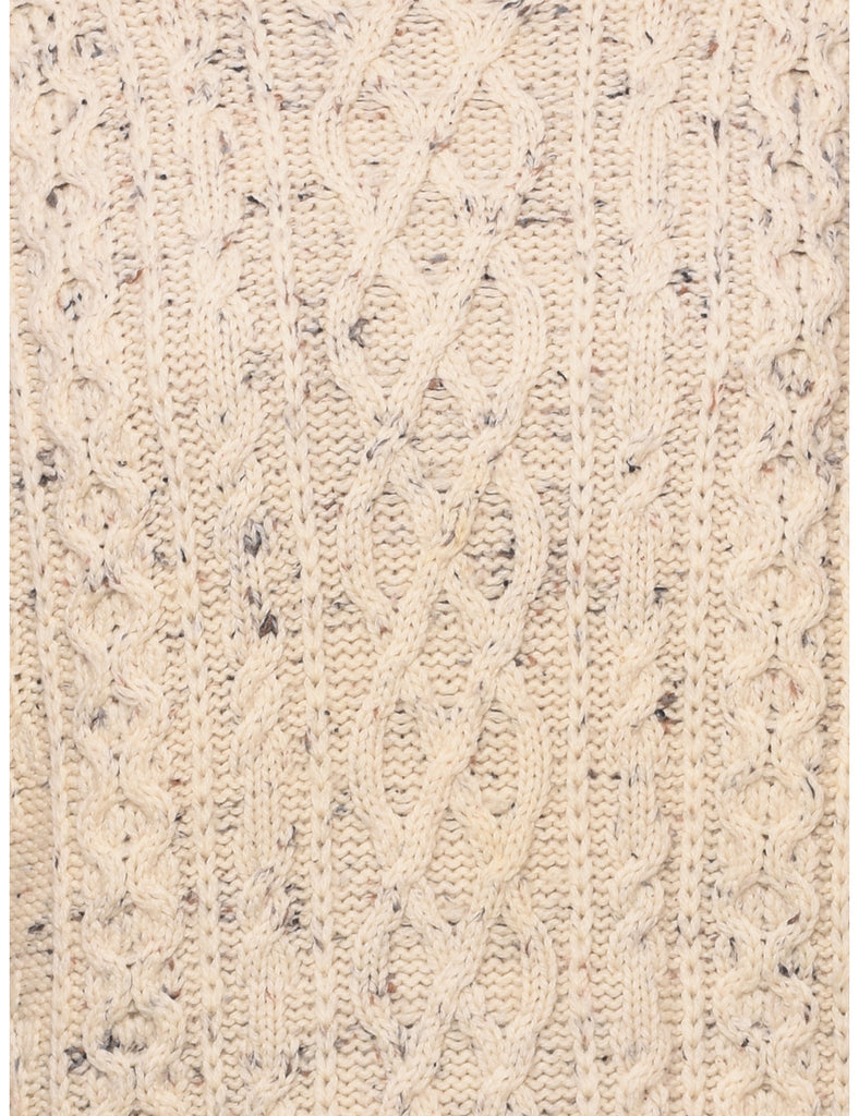 Wool Cable Knit Jumper - M