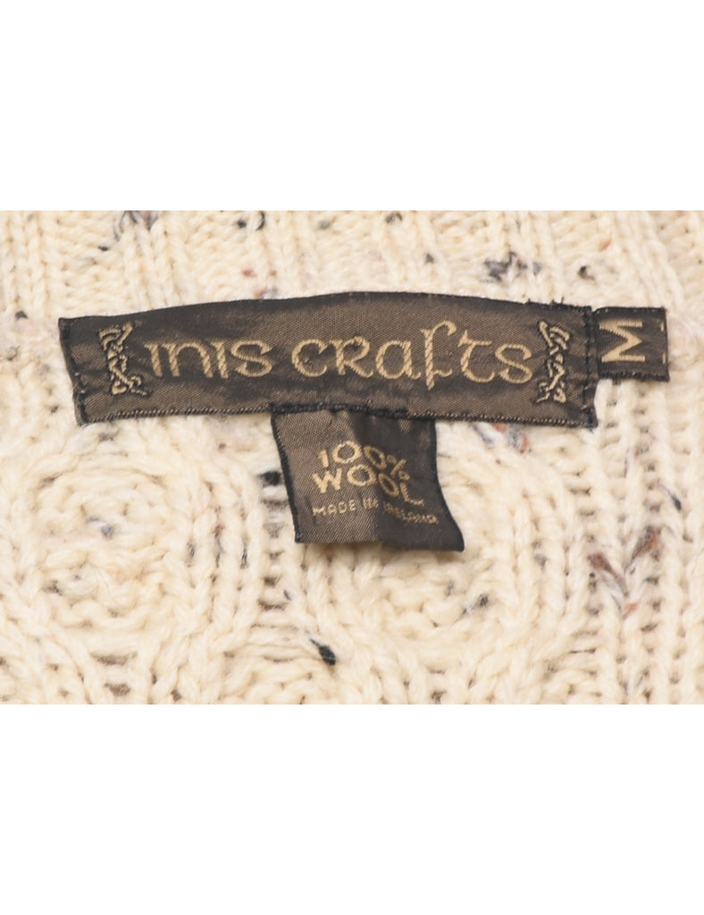 Wool Cable Knit Jumper - M