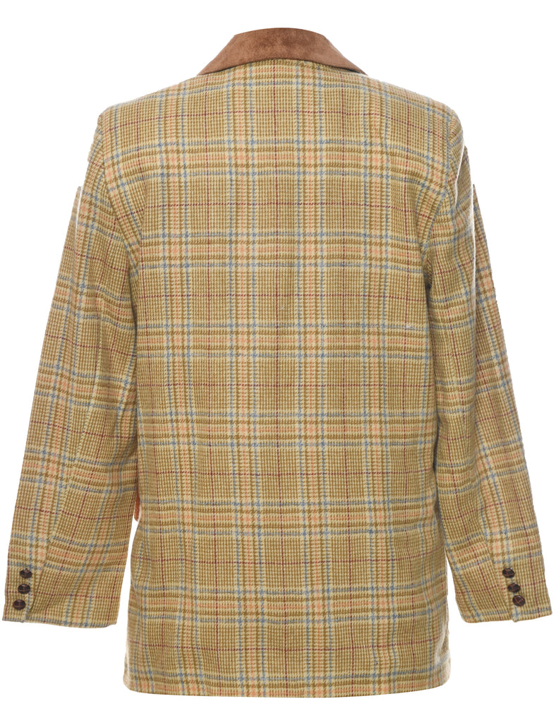 Wool Checked Blazer - M