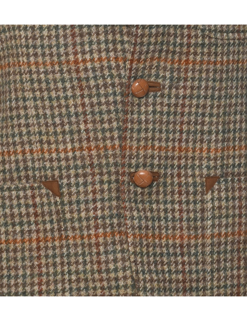 Wool Checked Blazer - M
