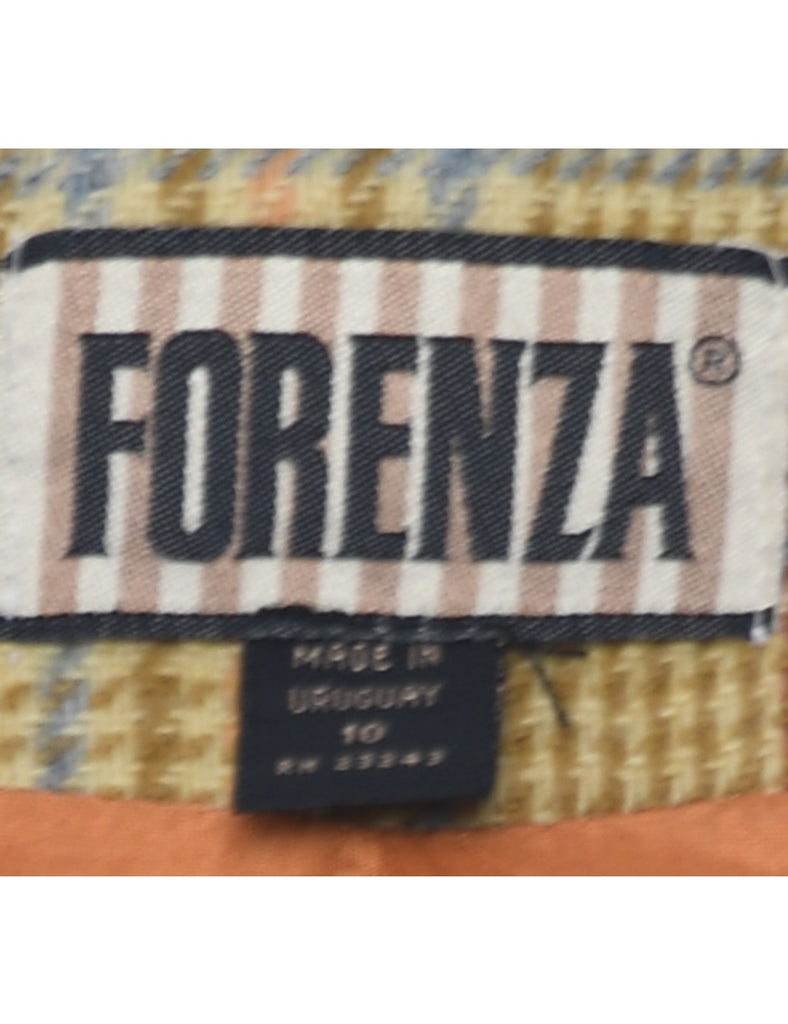 Wool Checked Blazer - M