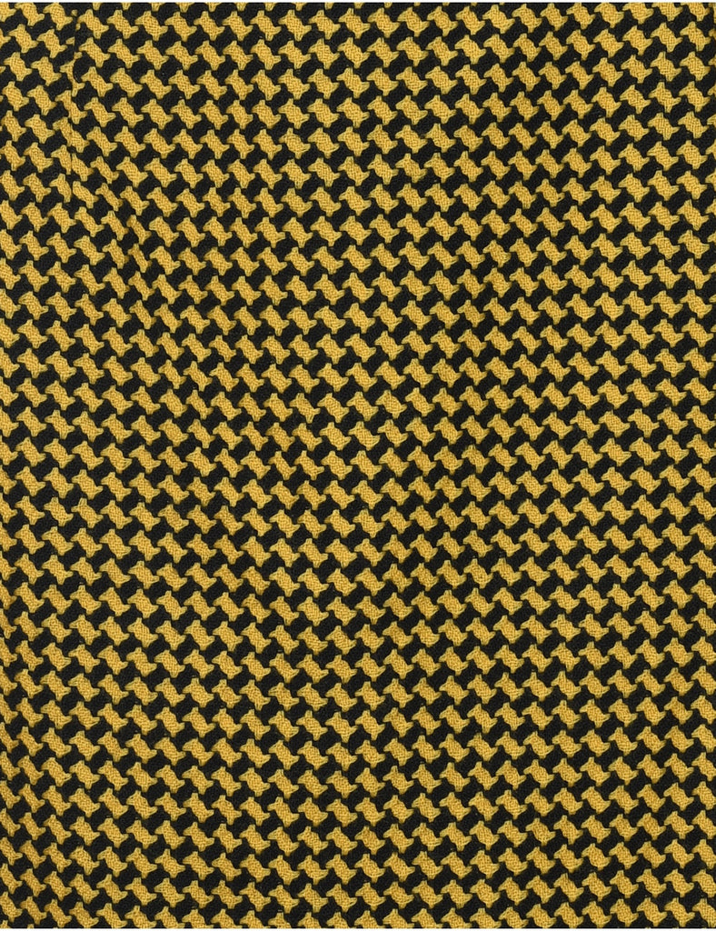 Wool Checked Pencil Skirt - S
