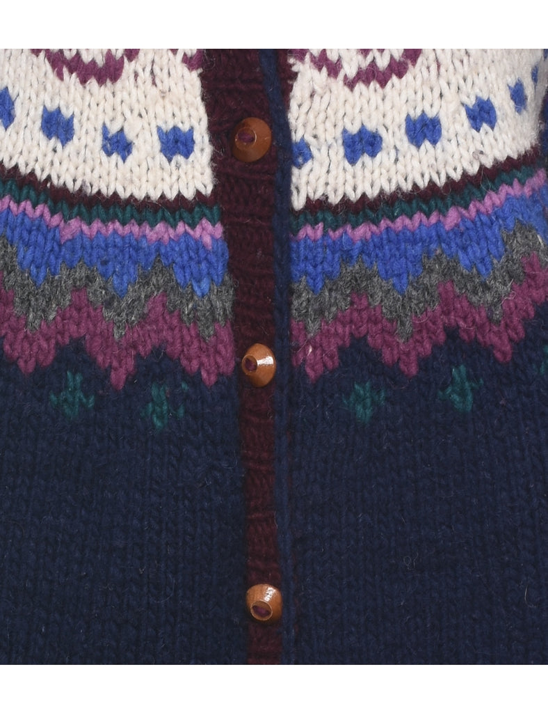 Wool Nordic Cardigan - XL