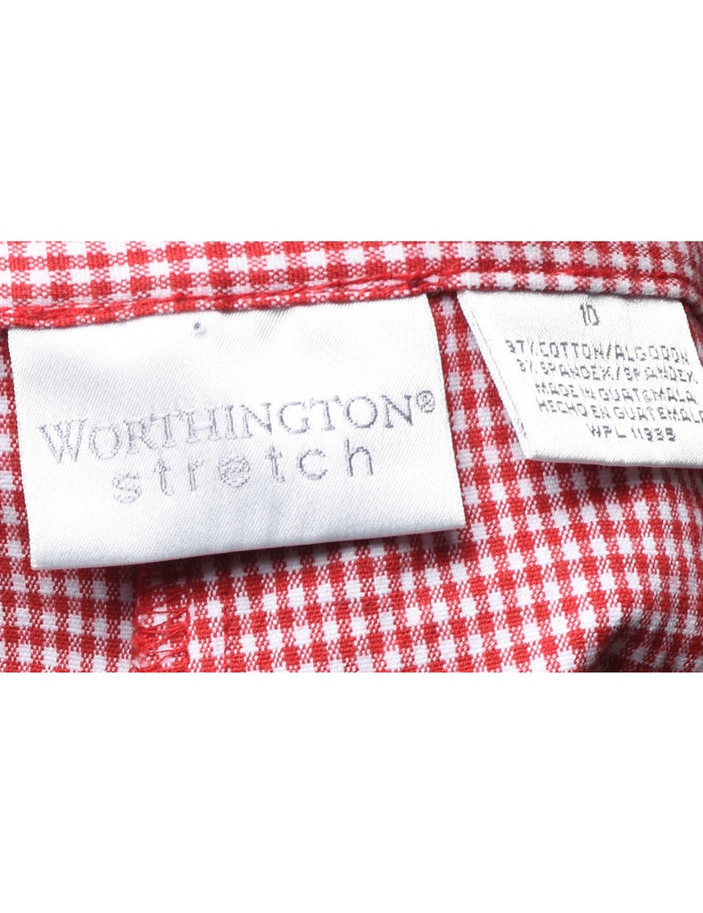Worthington Gingham Pattern Trousers - W30 L21