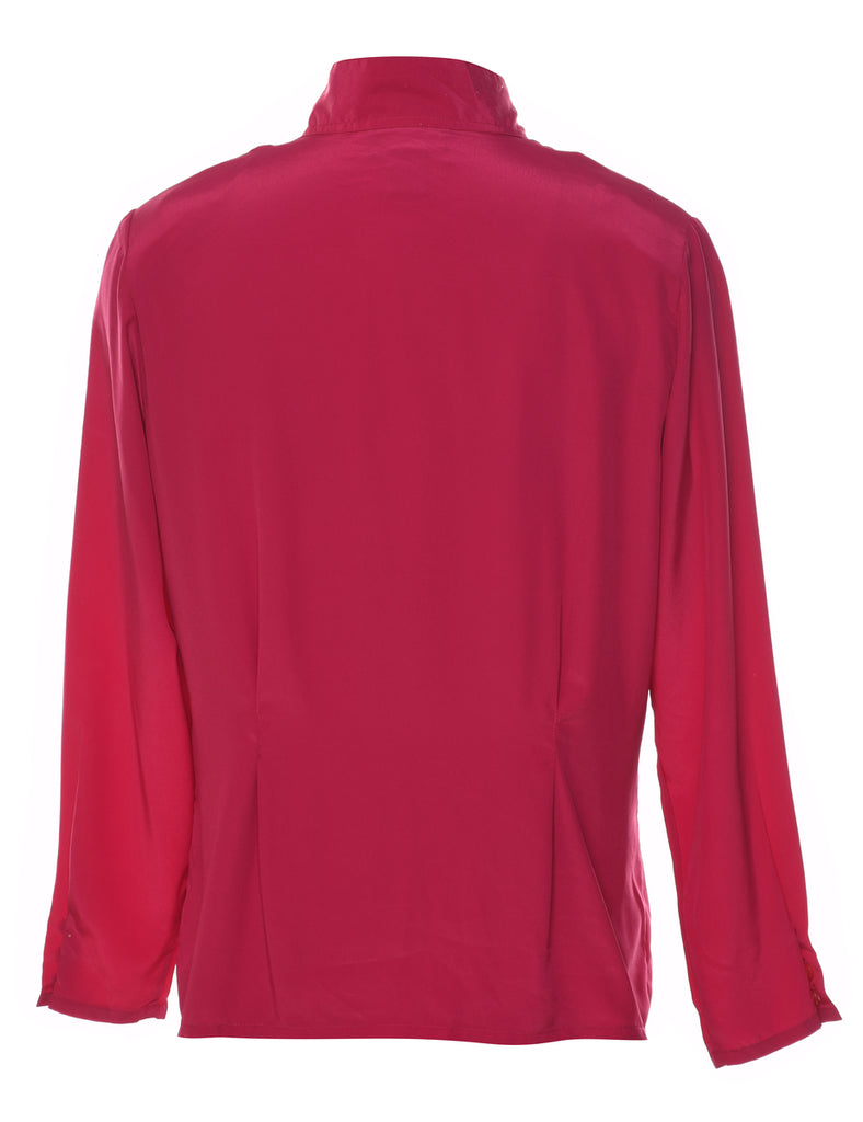 Worthington Magenta Pin Tucks Blouse - M