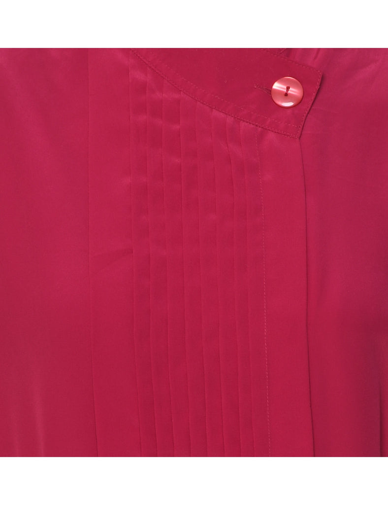 Worthington Magenta Pin Tucks Blouse - M