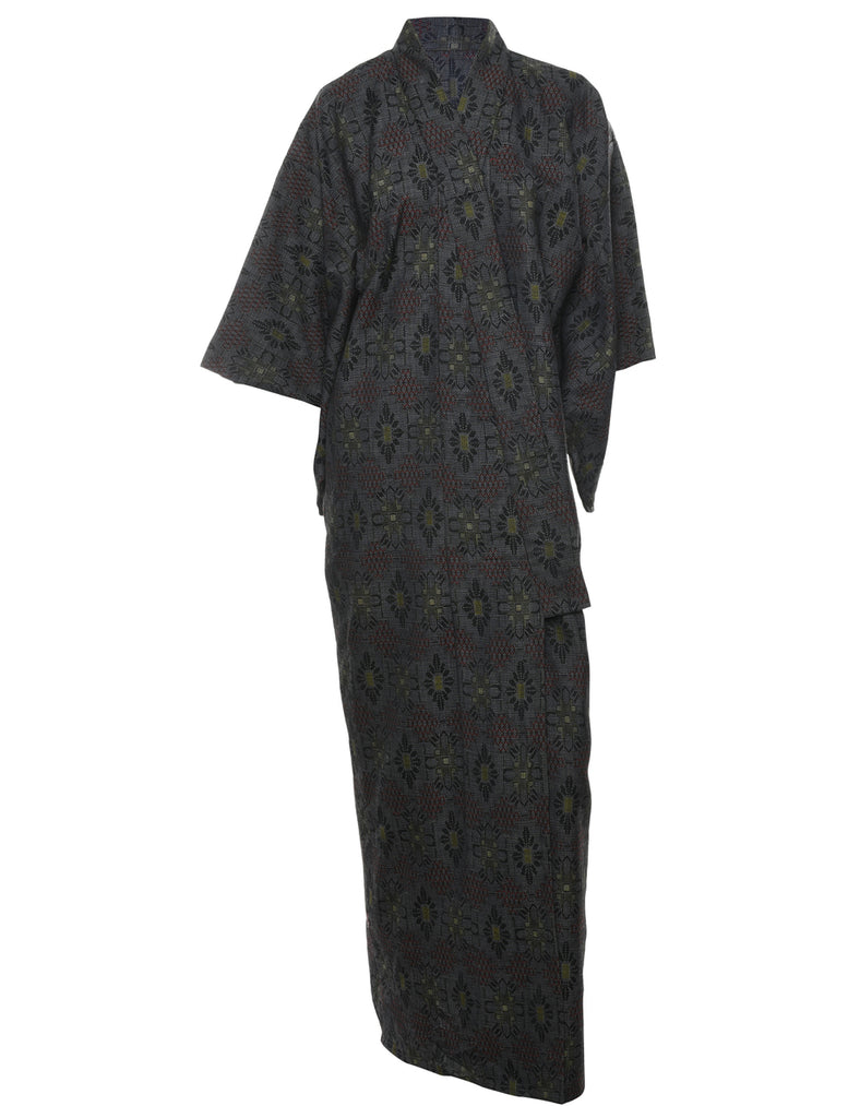 Woven Pattern Full Length Kimono - L