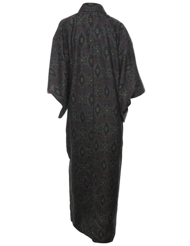Woven Pattern Full Length Kimono - L
