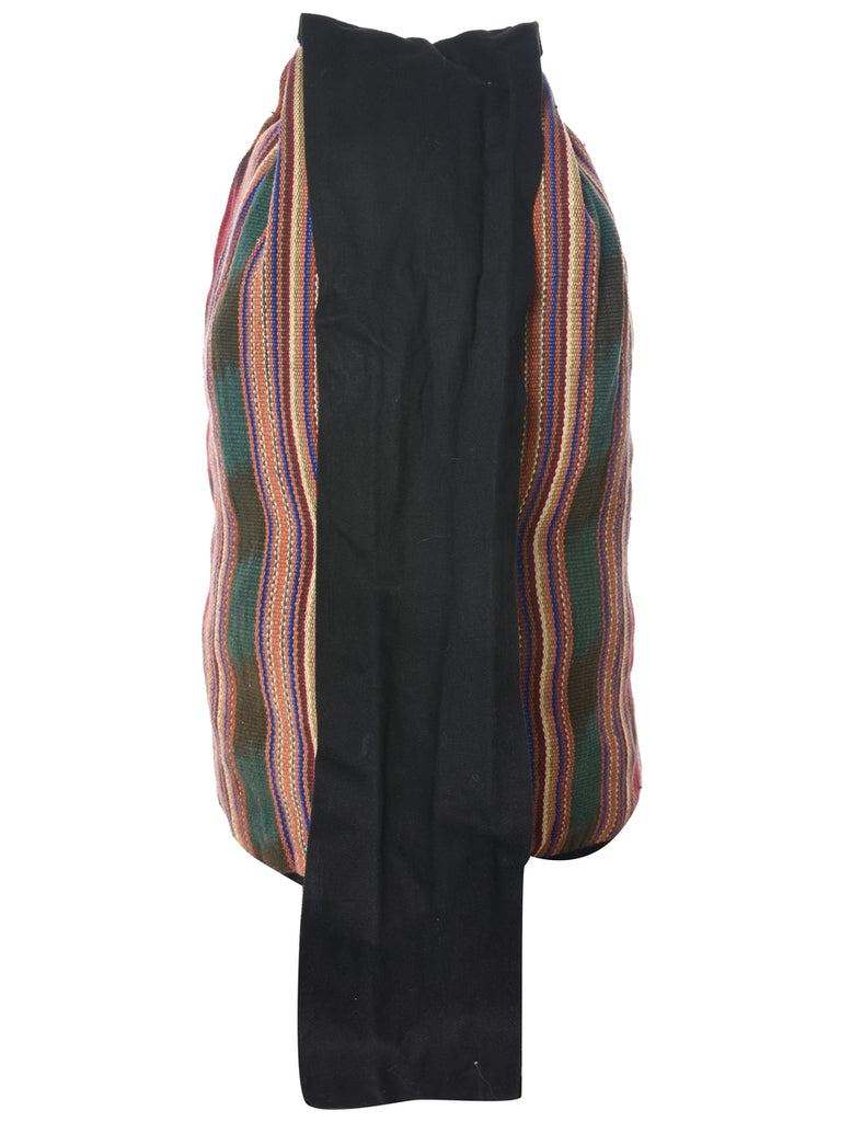 Woven Striped Pattern Rucksack - S