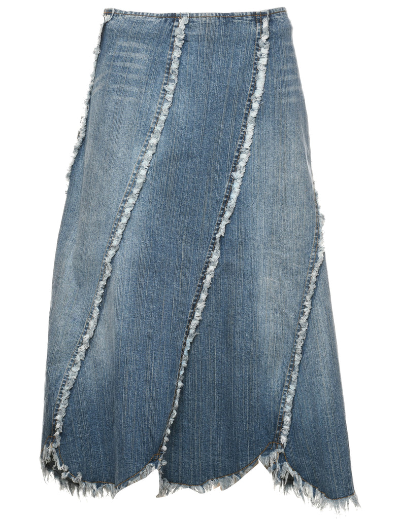 Y2K A-Line Denim Skirt - L