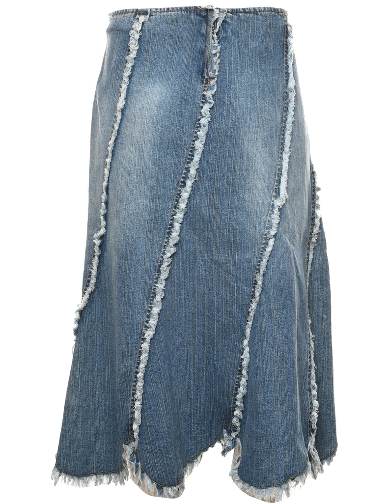 Y2K A-Line Denim Skirt - L