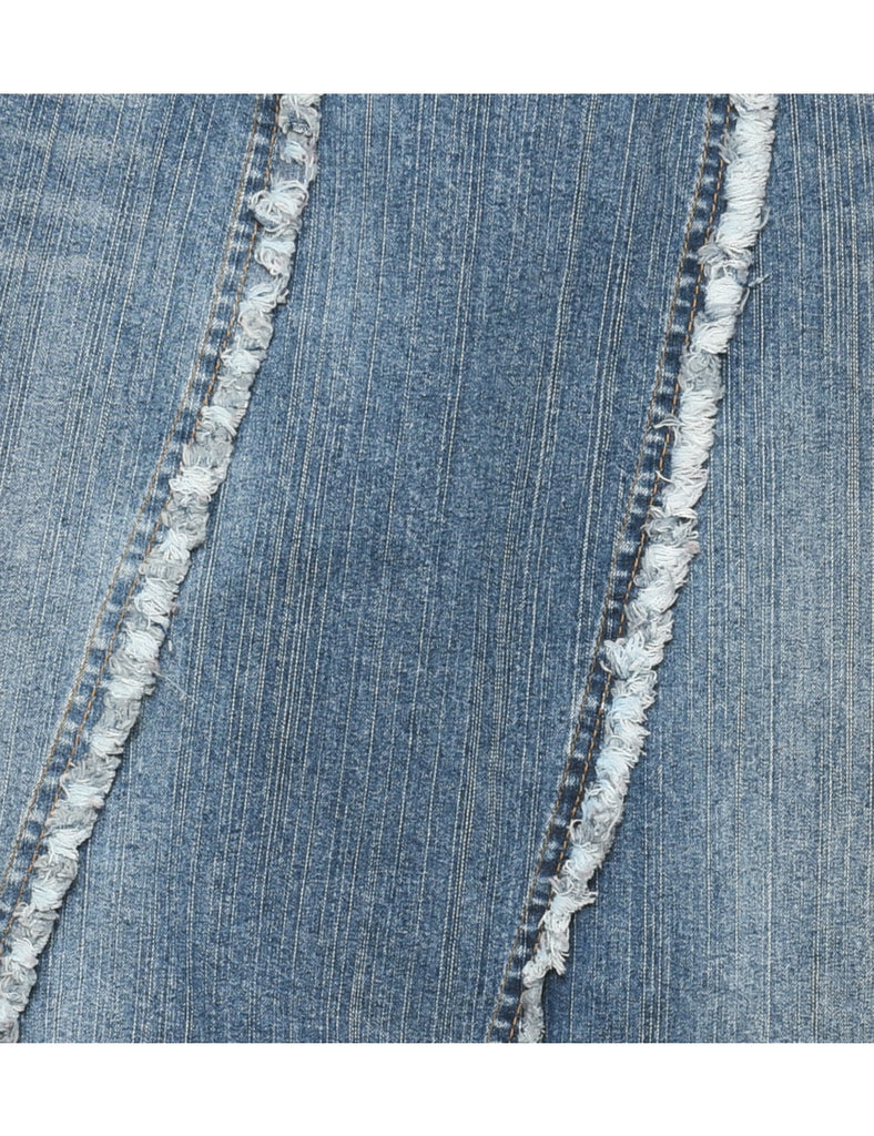 Y2K A-Line Denim Skirt - L