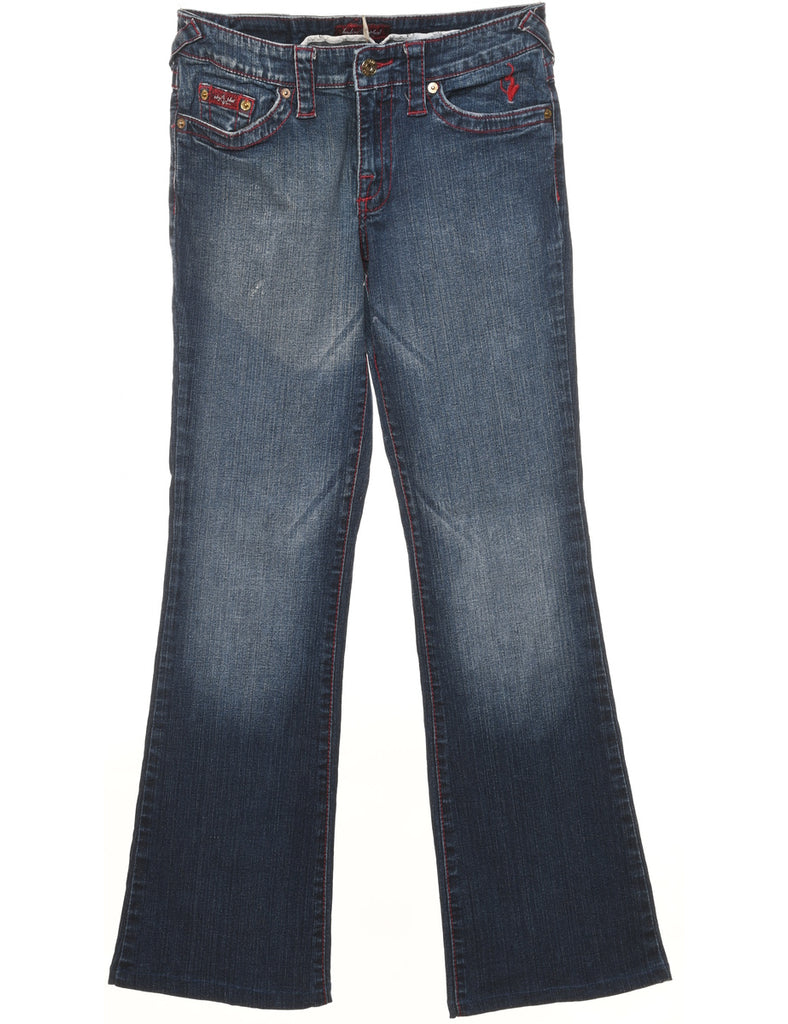 Y2K Baby Phat Embroidered Flared Jeans - W26 L30