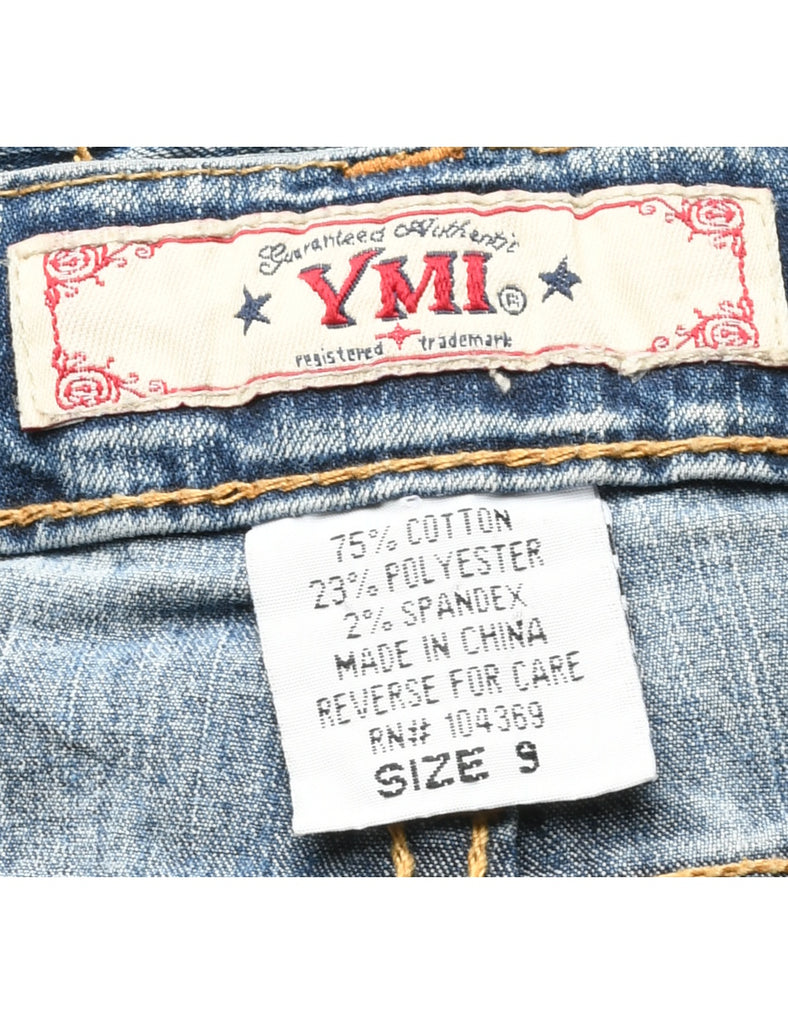 Y2K Denim Flared Skirt - M