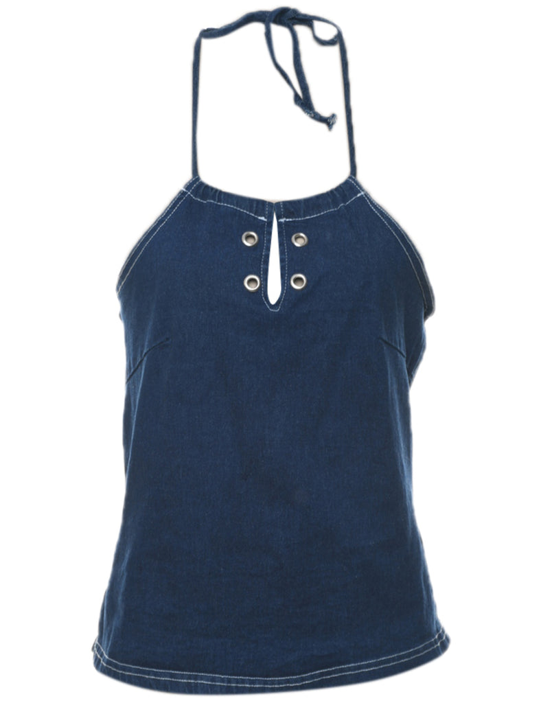 Y2K Denim Indigo Top - M