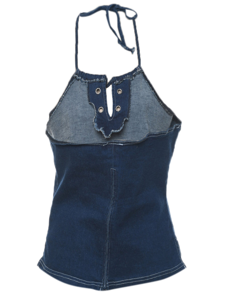 Y2K Denim Indigo Top - M