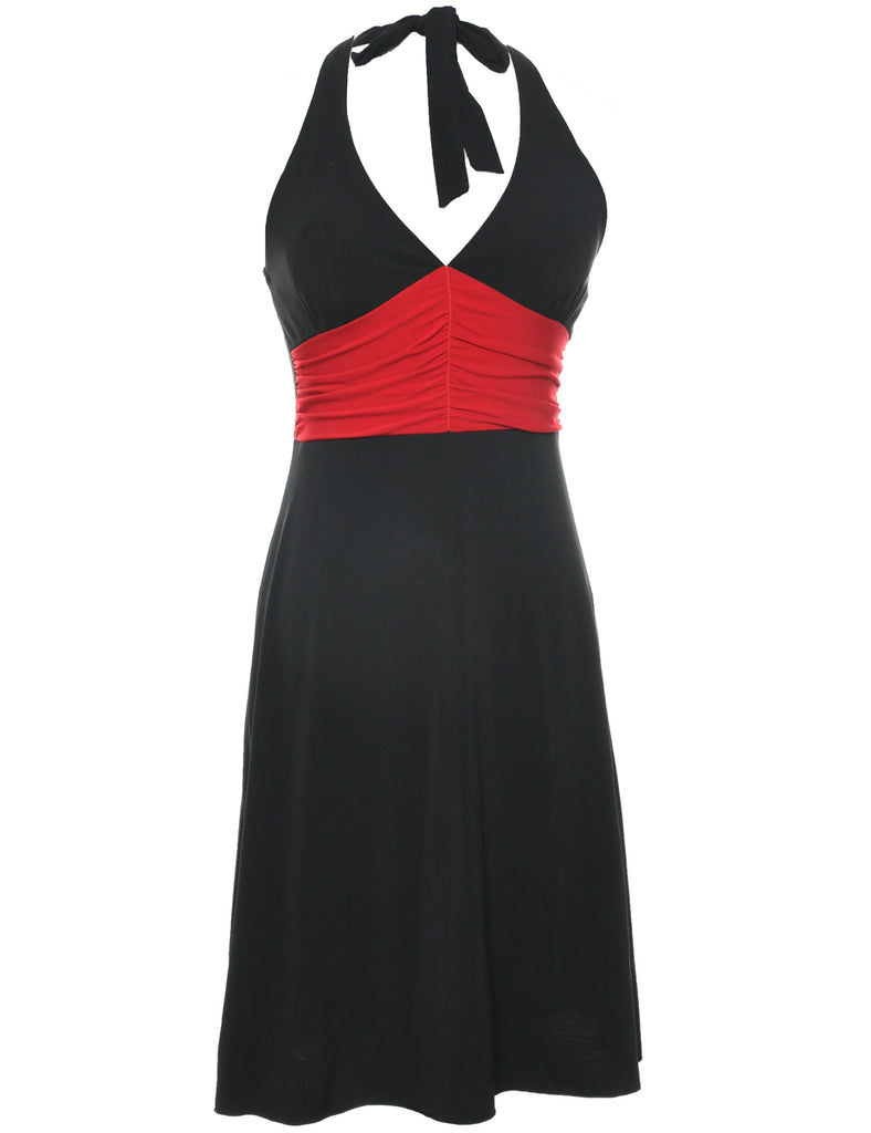 Y2K Halter Black Dress - M