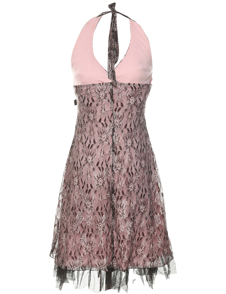 Y2K Halter Evening Dress - XS