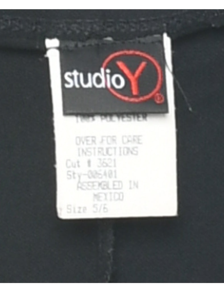 Y2K Halterneck Black Dress - S