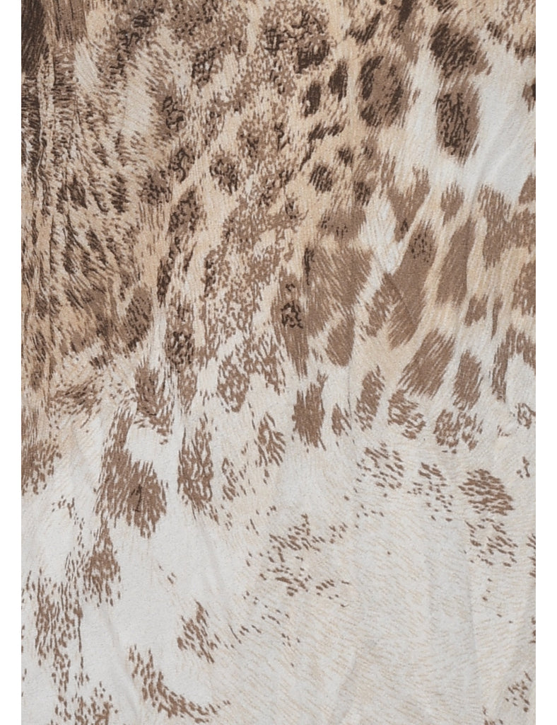 Y2K Leopard Print Top - L