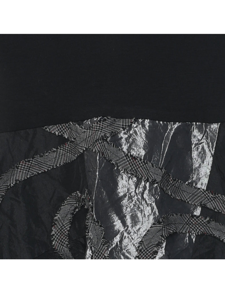 Y2K Patchwork Flared Skirt - XS