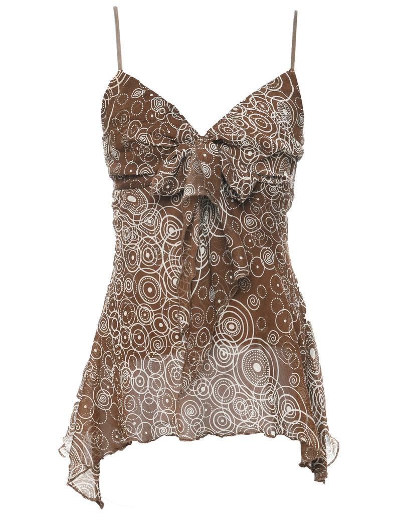 Y2K Patterned Printed Top - S