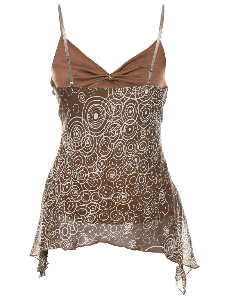 Y2K Patterned Printed Top - S