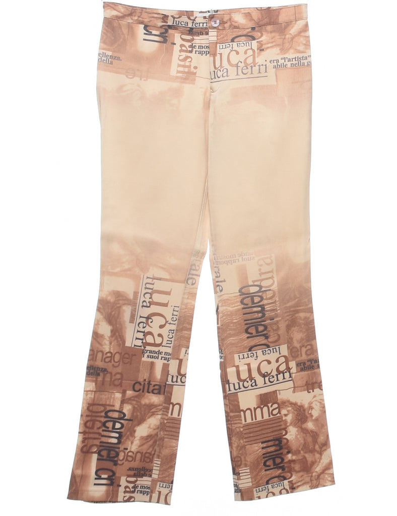 Y2K Printed Trousers - W31 L30