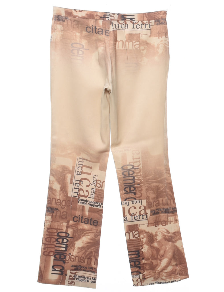 Y2K Printed Trousers - W31 L30