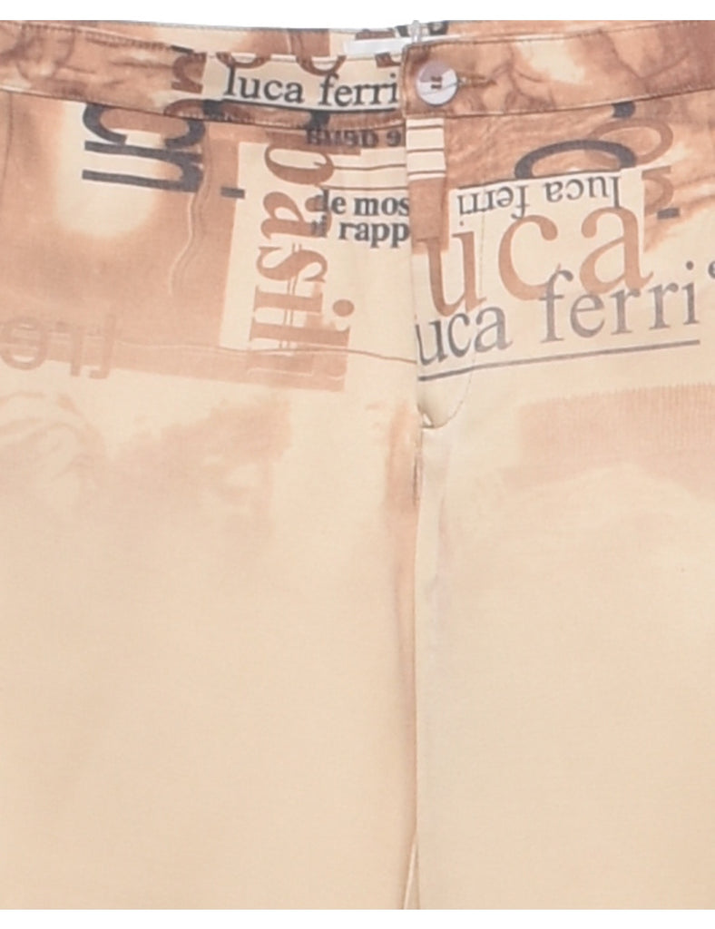 Y2K Printed Trousers - W31 L30