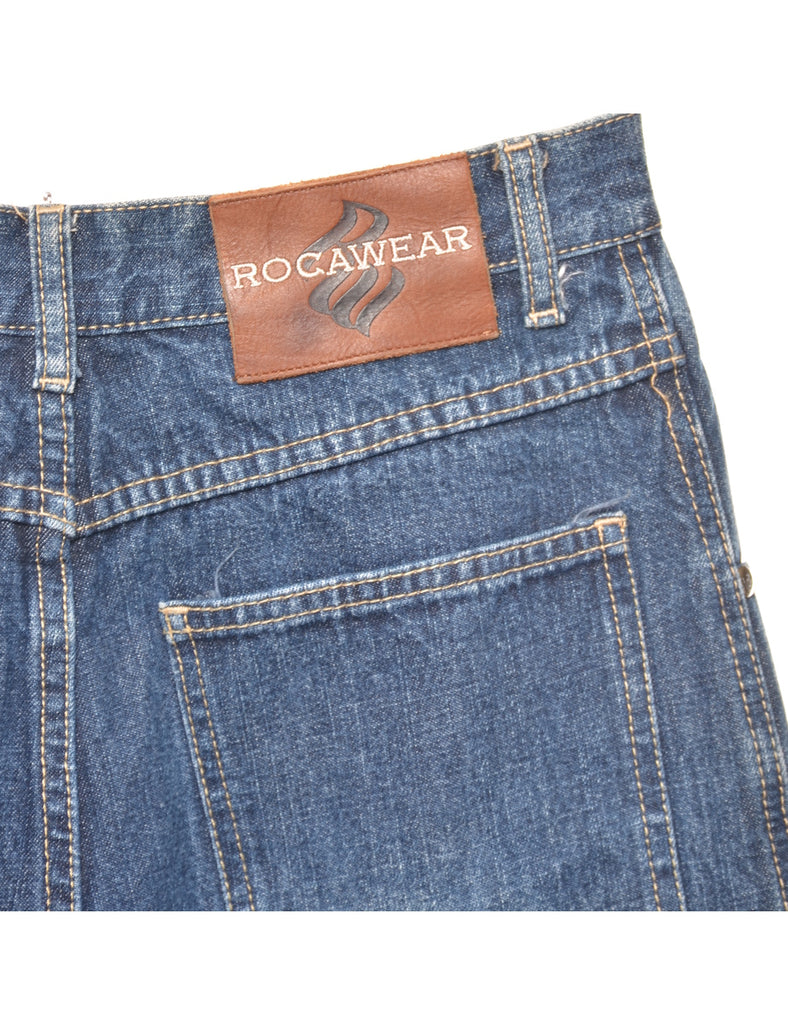 Y2K Roca Wear Patchwork Baggy Jeans - W26 L28