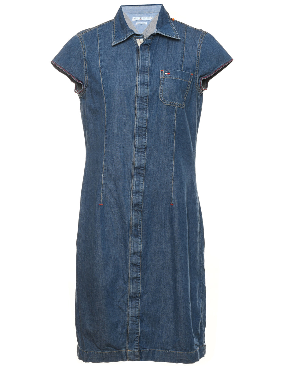 tommy hilfiger denim dress Women's Tommy Hilfiger Y2K Tommy Hilfiger Denim Dress Denim, M