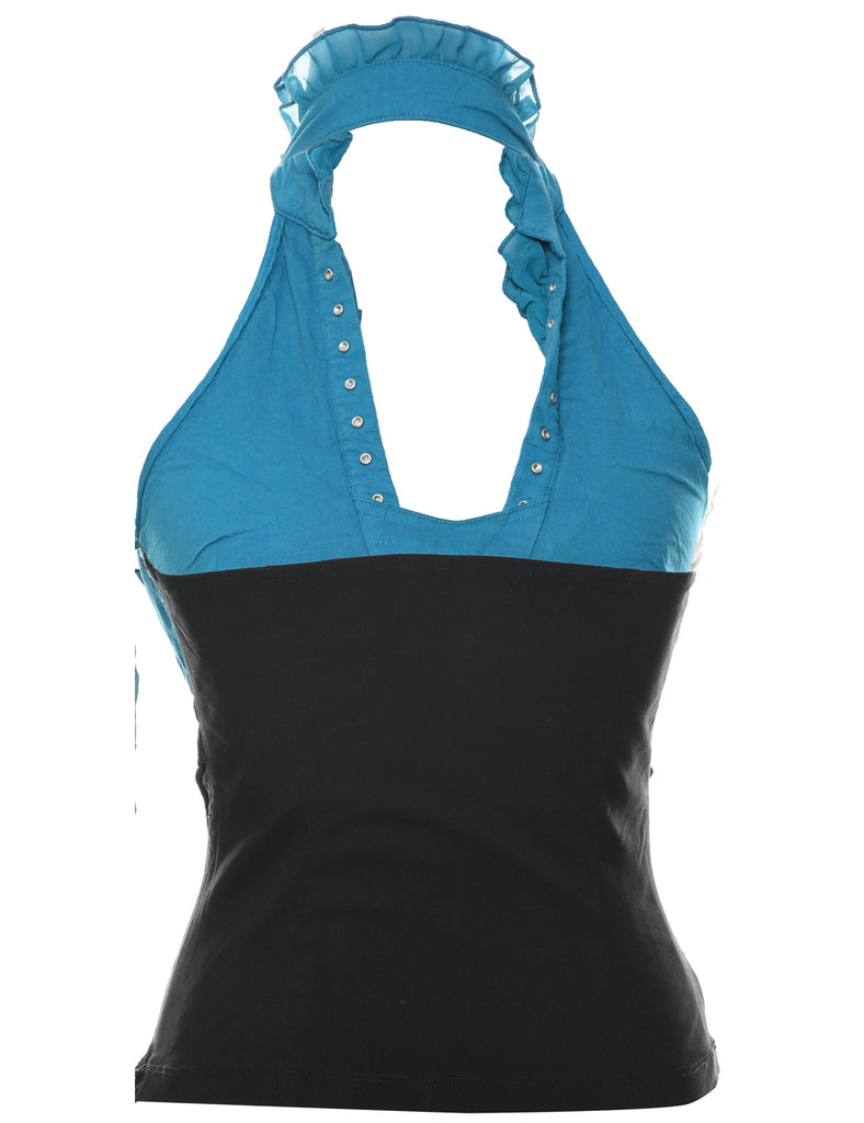 Y2K Two Tone Sleeveless Top - S