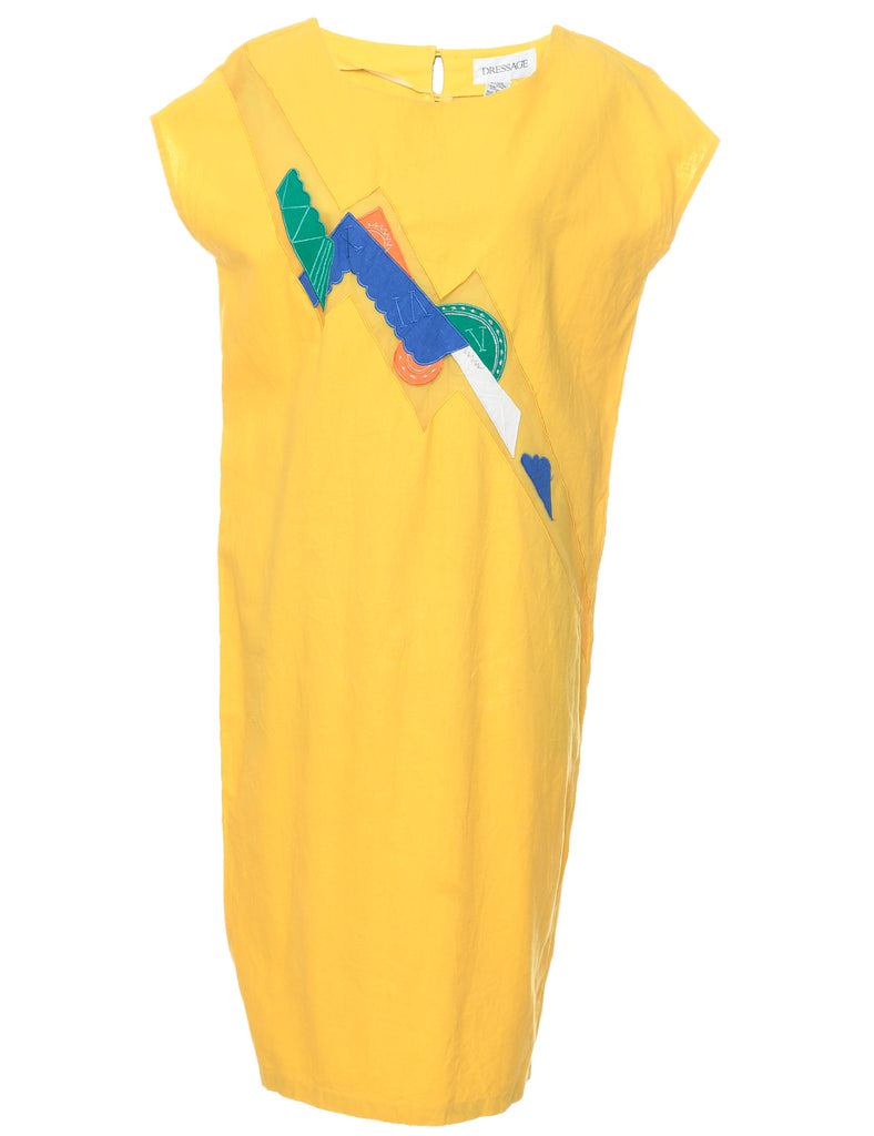 Yellow Shift Dress - L